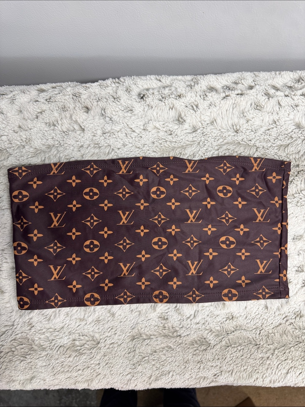 Brown & Tan silky Fabric top